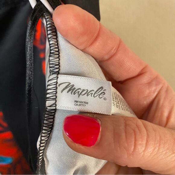 Mapale NWOT Black and Red Floral Slip Dress Sz L - Picture 8 of 8